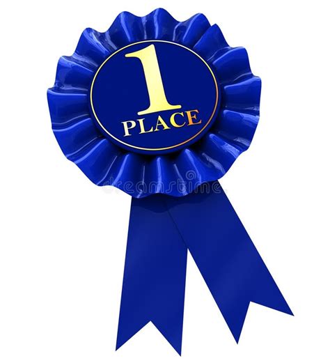 Blue ribbon stock illustration. Illustration of badge - 16757722
