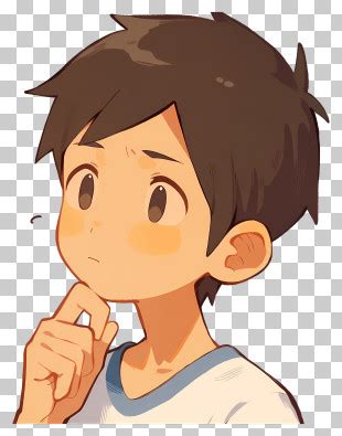 anime boy thinking pose png images anime boy thinking pose transparent