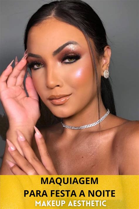 Maquiagem Festa A Noite - Maquiagem para Festa a Noite Makeup Aesthetic | Make prata