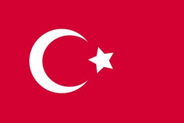 National flag of turkey rightly proportions Vector Image