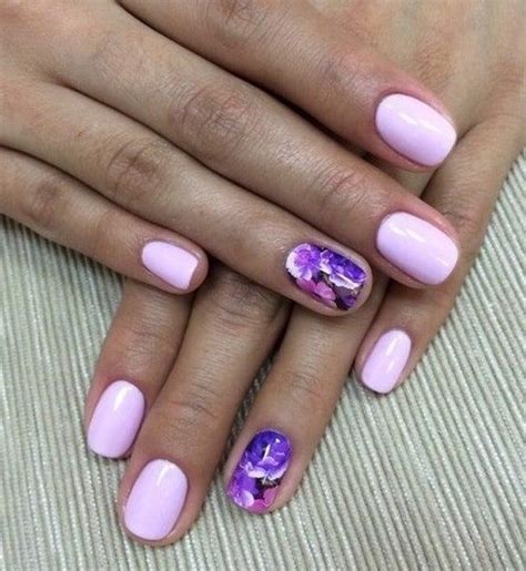 Фиолетово Розовый Маникюр На Короткие Ногти — Richnail.ru