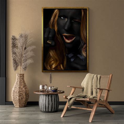 Sensual Artwork Framed Canvas, Erotic Wall Art, Sexy Woman C | Inspire