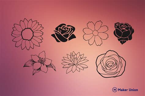 Flowers | Free DXF Files | Maker Union