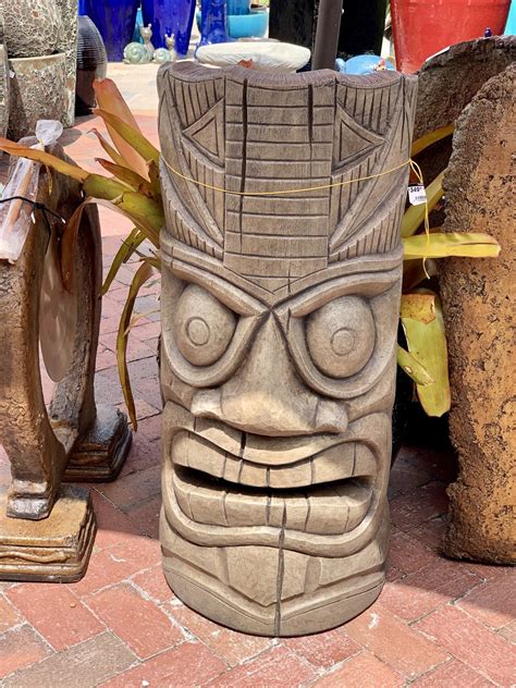 36" ISLAND TIKI FACE 105 LBS - PotteryScapes