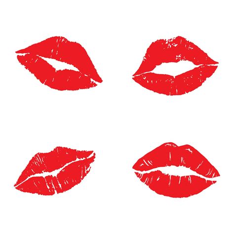 woman lips vector icon set kiss illustration sign collection love