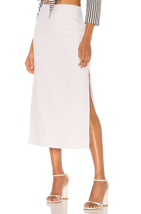 theory slit skirt  white revolve