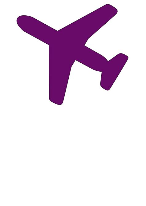 Purple Airplane Clip Art at Clker.com - vector clip art online, royalty free & public domain