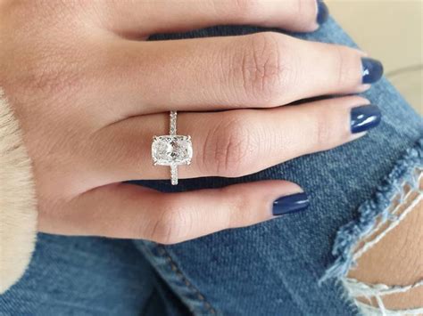 Large Cushion Cut Diamond Rings Outlet | bellvalefarms.com