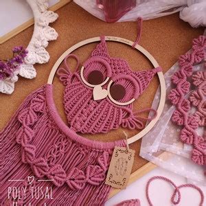 TUTORIAL PDF for Macrame Owl| Step by Step Guide| Cute Wall Hanging ...
