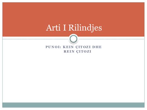 (PPT) Arti I Rilindjes
