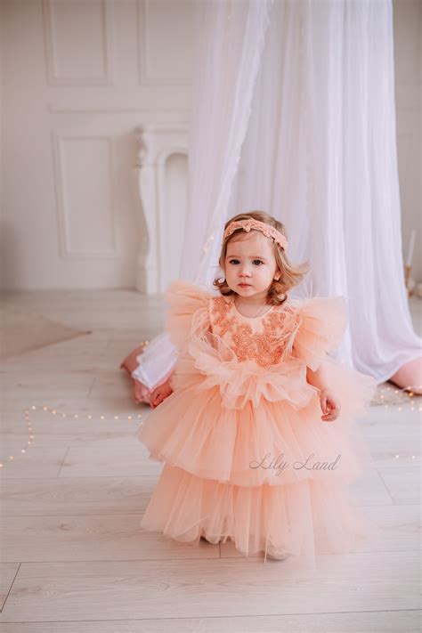 Flower Girl Toddler Lace and Tulle Dress First Birthday - Etsy