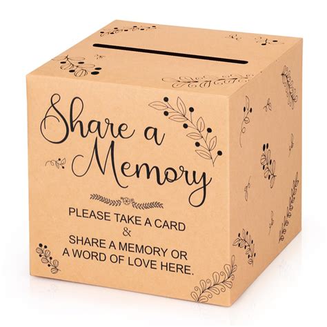 Amazon.com: Share a Memory Card Box Kraft Favors Post Box Cardboard