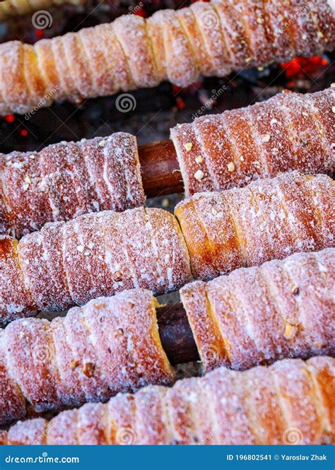 National Street Food of the Czech Republic. Baking Popular Trdlo at the