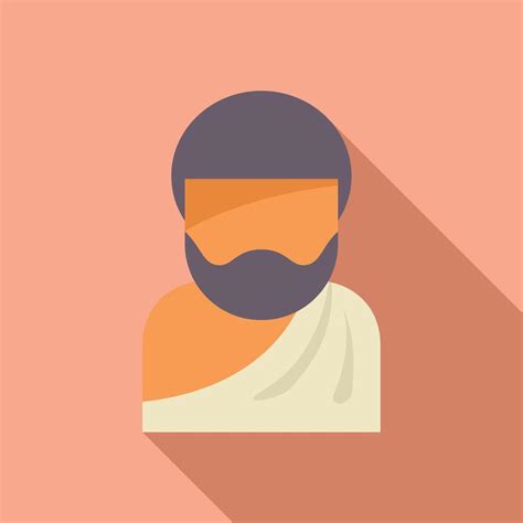 greek philosopher icon flat style  vector art  vecteezy