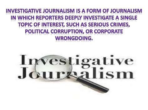 Investigative journalism