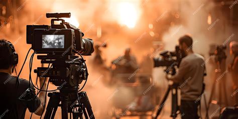 premium photo film crew working    scenes  shoot