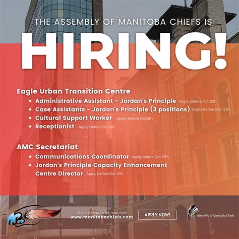 Assembly of Manitoba Chiefs - WE ARE HIRING The Assembly of Manitoba is