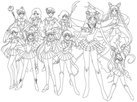sailor moon characters coloring pages  getcoloringscom
