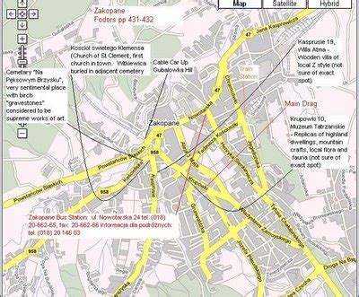 Map of Zakopane, Poland