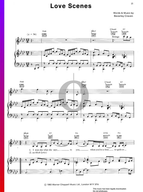 Love Scenes (Beverley Craven) Piano Sheet Music - OKTAV