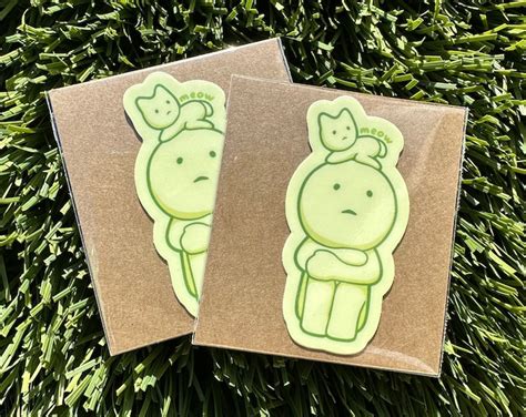 Smiski Sticker (cat) - Vinyl Waterproof Stickers - Etsy
