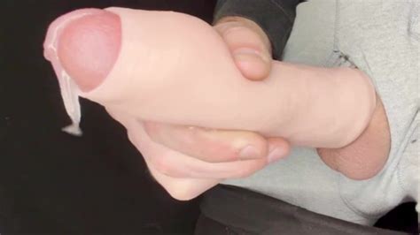 Huge Uncut Foreskin Cock Toy Massive Cumshot Up Close Huge Load - Free
