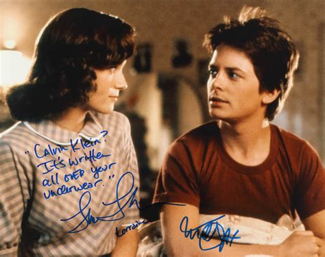 Michael J. Fox & Lea Thompson Signed "Back to the Future" 16x20 Photo Inscribed "Calvin Klein ...