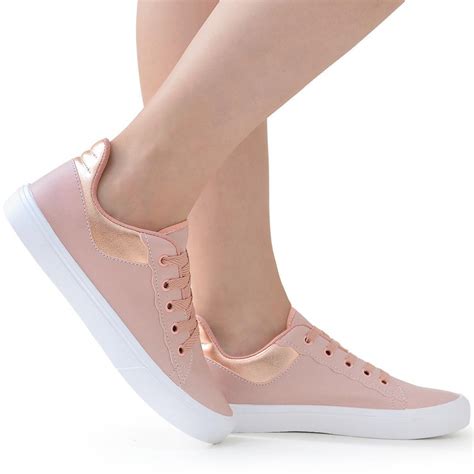 Tenis Casual Feminino Confortável - Tênis Feminino Casual Confortável Leve Macio Original FXB Estilo - Rosê ...