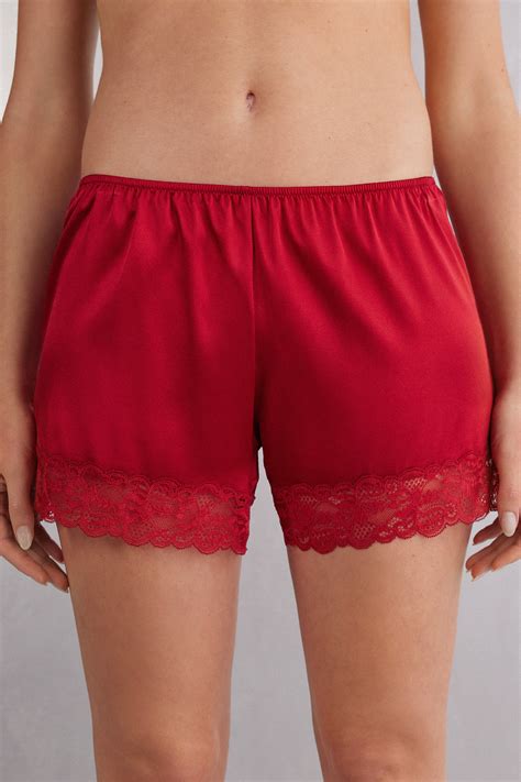 Silk Shorts with Lace | Intimissimi