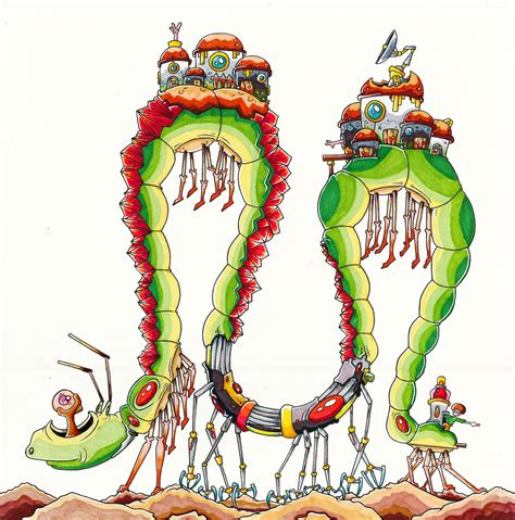 Urban Caterpillar [OC] : r/drawing