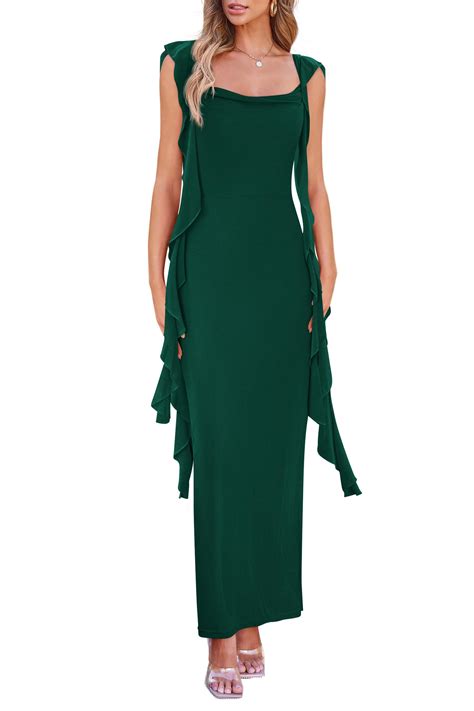 PRETTYGARDEN Women's Summer Long Formal Wedding Guest Dress Sleeveless