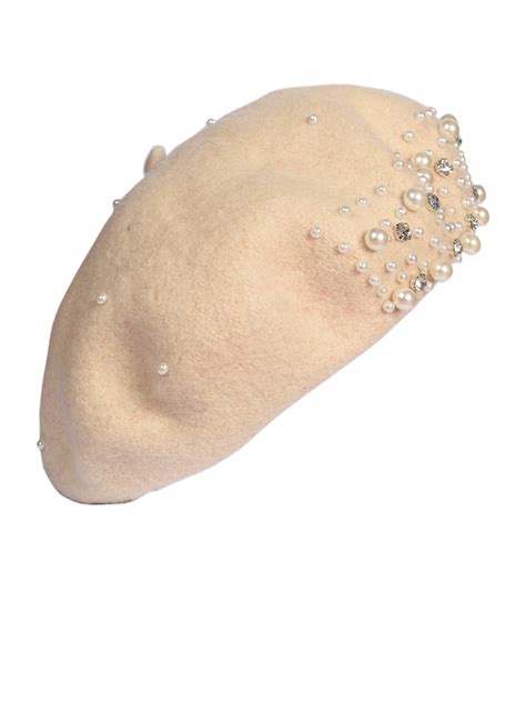 Latte Pearl Beret Pearl Beret from Vivien of Holloway