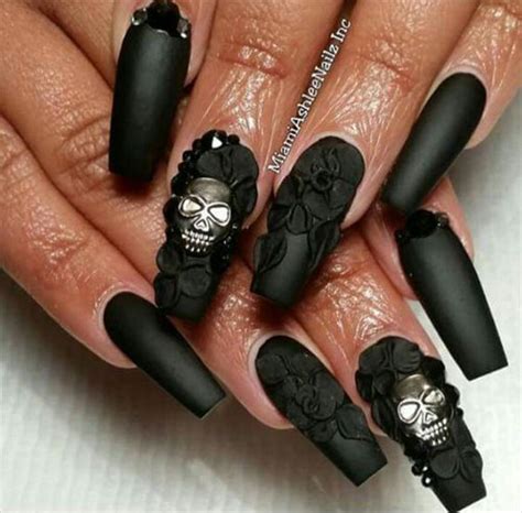 30+ Halloween Skull Nail Art Designs & Ideas 2018 | Monster Nails ...