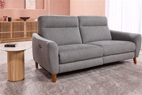 Valencia Eugenie Fabric Recliner Loveseat Sofa, Light Grey