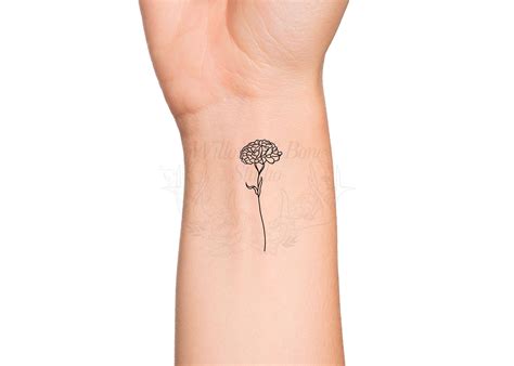 marigold flower tattoo 6
