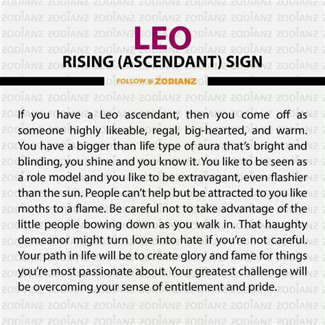 Leo Rising. | Astrology leo, Ascendant sign, Birth chart astrology