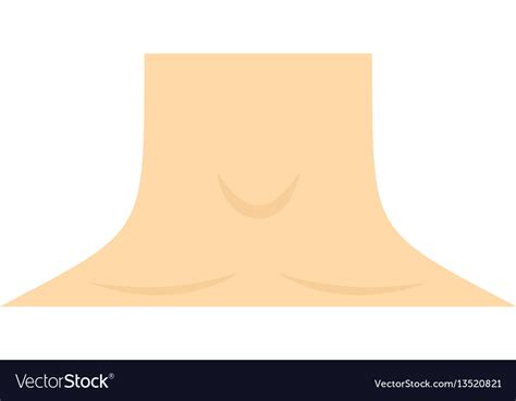human neck icon flat style royalty  vector image