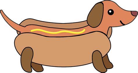 Weiner Dog Clipart, Weiner Dog Hot Dog, Hot Dog Clipart, Cute Clipart ...