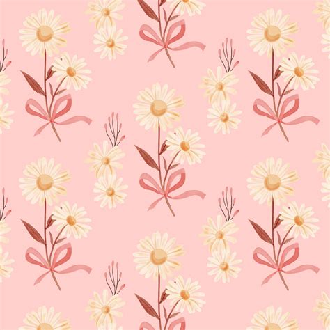 Download Pastel Pink Daisy Pattern Wallpaper | Wallpapers.com