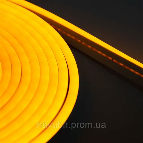 Світлодіодний неон LED NEON Жовта 5M, гнучка неонова стрічка на кухню ...