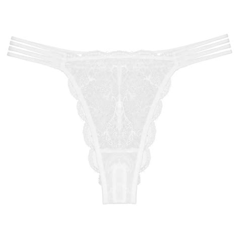 See Through Panties Lace V Waist Thong Sexy French Style Low Rise