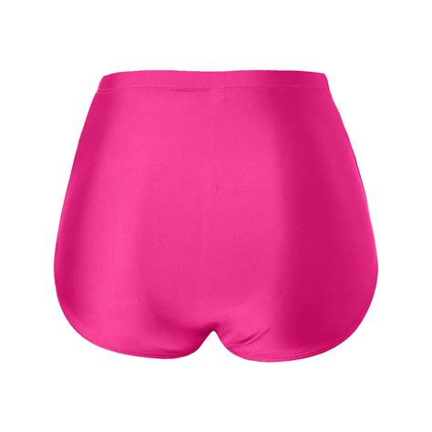 Himmake Women Plus Size High Waist Bikini Bottoms Swim Briefs Beach ...