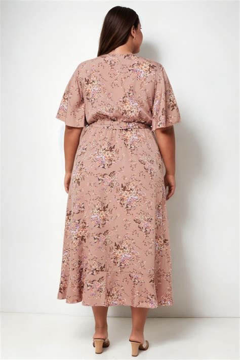 Brigitte Plus Size Wrap Floral Dress– Hello Curve