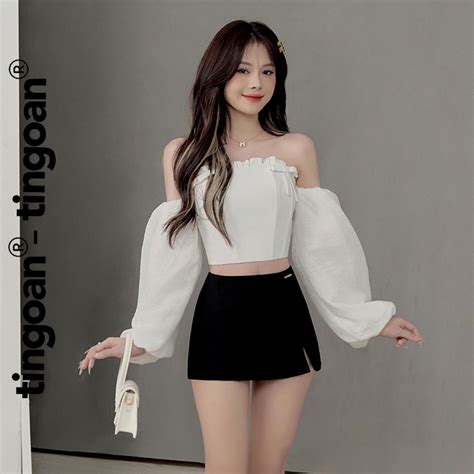 tingoan tre vai crop trang tay roi dinh  nguc  ben gabriel topwh