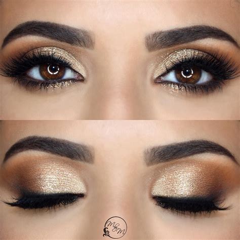 Wedding Eyes, Wedding Eye Makeup, Wedding Makeup For Brown Eyes, Gold ...