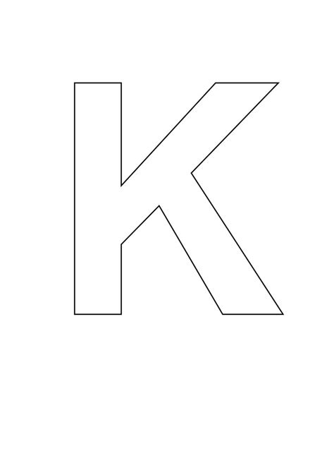 Letter Stencil Bold Uppercase K-Letter