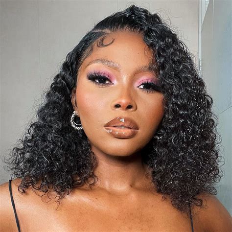 Celebrity Curly Bob Wig 13x4 Lace Front Wigs | Recool Hair