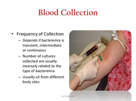 Collection of blood for culturing