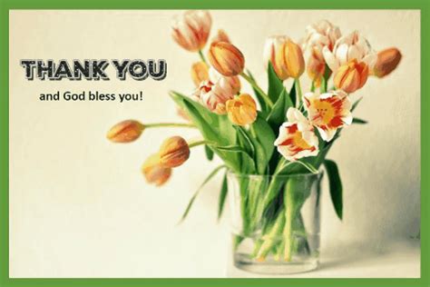 Thank You And May God Bless You! Free Inspirational eCards | 123 Greetings