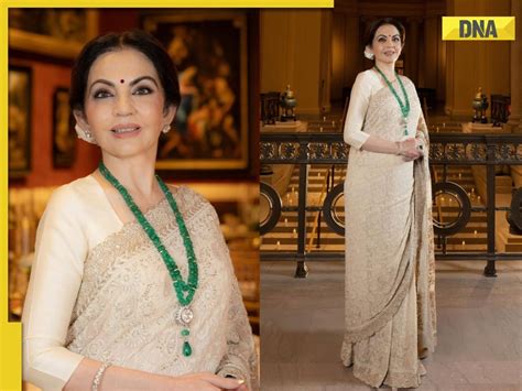 Nita Ambani elevates her Lucknowi Chikankari white saree with rare ...